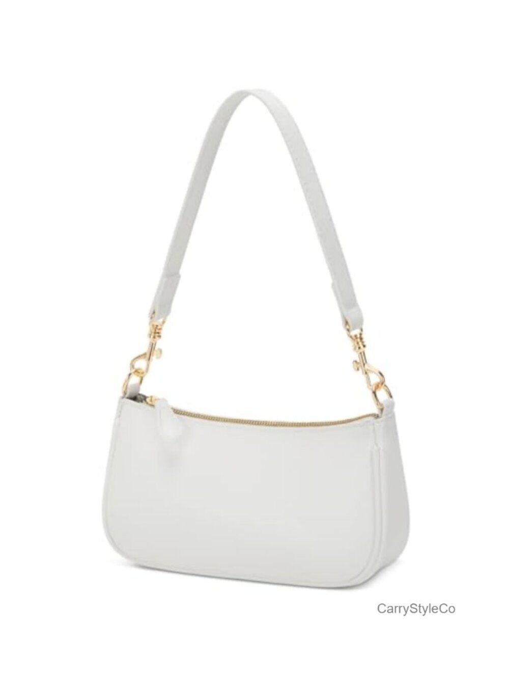 Vegan Leather Small Shoulder Bag with Gold Chain Crossbody